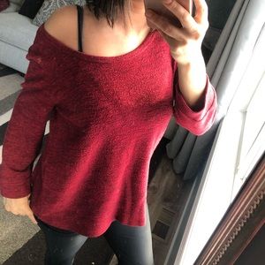 Maroon top